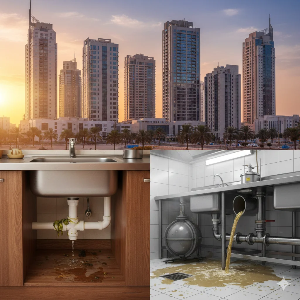 Professional residential and commercial drain cleaning solutions across Ajman and UAE for kitchens and sinks